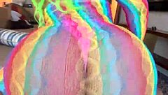 moee baby in cosplay twerking with gibby the clown