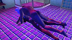 Pulled out of the shower onto the bathroom floor