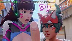 K-Kiriko battles D.Va in this hentai music video.