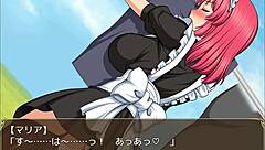 playing perverted game with cool maid lover
