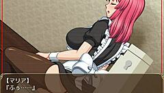 playing perverted game with cool maid lover