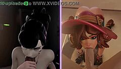 K-Kiriko battles D.Va in this hentai music video.