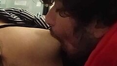 Why suck her small tits in an ATM spot?