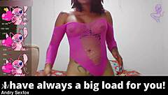 TS Angelique Monroe Strokes Her Cock In Lingerie!