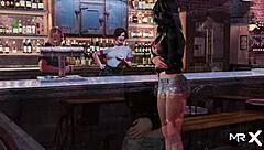 oiled up model dancing in fashionbusiness e2 23