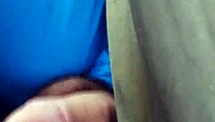 Public masturbation with a wild cum shot caught on camera!