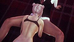 Skinny blondie Anya rides a massive cock in wild 3D POV