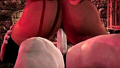 جربت تنيك بنت شيطانة ببزاز عملاقة وقرون؟