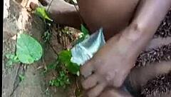 epic style romantic sex with mature woman bent over in doggystyle outdoor black fuck