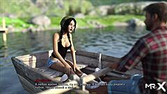 Casual story of bathing in the lake house shower