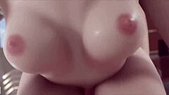 Tracer from Overwatch gives a blowjob and fucks the guy hard in 3D anime style