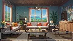 Blurring walls in hentai game ep 3, teasing boyfriend with voyeurism! 😘