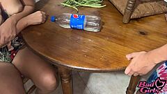 Man, my sexy blonde niece with big butt got me in kitchen... so lucky with huge dick, ya know?