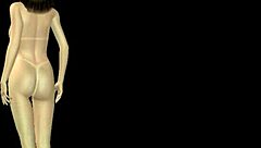 An Animated 3D Cartoon Girl Poses Sexily In Various Stunning Positions