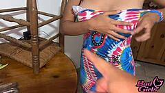 Man, my sexy blonde niece with big butt got me in kitchen... so lucky with huge dick, ya know?