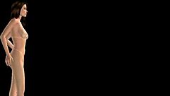 An Animated 3D Cartoon Girl Poses Sexily In Various Stunning Positions