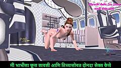 Teen Girl's Sexy Airplane Poses and Fingering