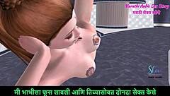 Teen Girl's Sexy Airplane Poses and Fingering