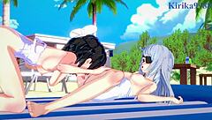 miku kohinata and laura bodewig in steamy lesbian hentai play - symphogear & infinite stratos