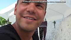 Met a girl at the cafe for a wild outdoor romp.