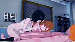 rukia, orihime, yoruichi, and ichigo in wild bleach hentai 3p