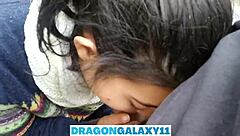 damn, outdoor blowjob in park right by the neighbors!