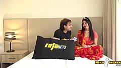 Indian Milf Strips Saree for Rough Anal Play