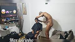 The barber says, 'Come in for a special gay service'