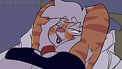 Two girls sharing one bed in this wild cartoon adventure