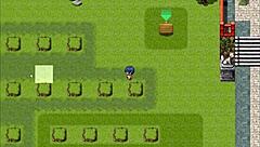 stranger masturbates to natsuki's plump body in hentai game