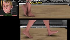 Después de sexo apasionado, la pasión enciende en calientes futa anal 3D