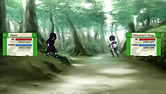 ninja slut ready to serve with big tits handjob