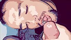 Gay animado folla boca de puta pasiva con polla gorda gruesa