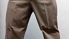 Hot gay teacher in costume spanks and jerks off