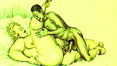 vintage sketches hint at steamy, forbidden desires from the past