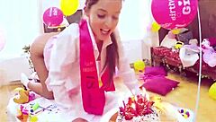 Lesbians pleasing their master with wild licks and kisses! 😜