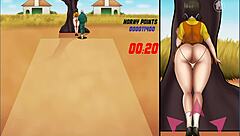 Squit horny, she says while getting anal in hentai