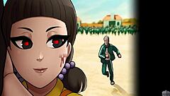 Squit horny, she says while getting anal in hentai