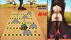 Squit horny, she says while getting anal in hentai