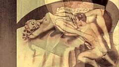 Vintage erotic sketches bring old-school charm with interracial cartoon flair.