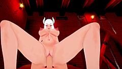 Lucifer, CEO of Hell, and Modeus, Lustful Demon, in Wild POV Hentai Action