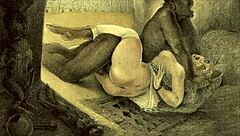 Vintage erotic sketches bring old-school charm with interracial cartoon flair.