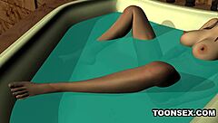 Sexy 3D Babe Teases with Masturbation Before Hardcore Fucking