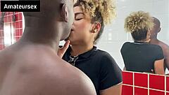 hey, this latina novinha is getting anal and oral in the bathroom, hiding from parents with that big black cock