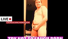 Try Not To Laugh At This Silly Cocksucking Homogoon!