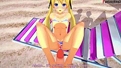 Marie Rose Bikini Sex on Beach in 3D Fantasy