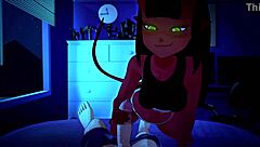 Meru the succubus in an exciting anime adventure!