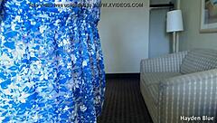 Showing off big fat ass in panties with thong tease and shaking