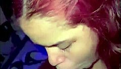 OMG, this 18-year-old redhead babe with huge perfect tits rides hard! 😍🔥