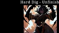 Hard dig action in 3D cartoon hentai